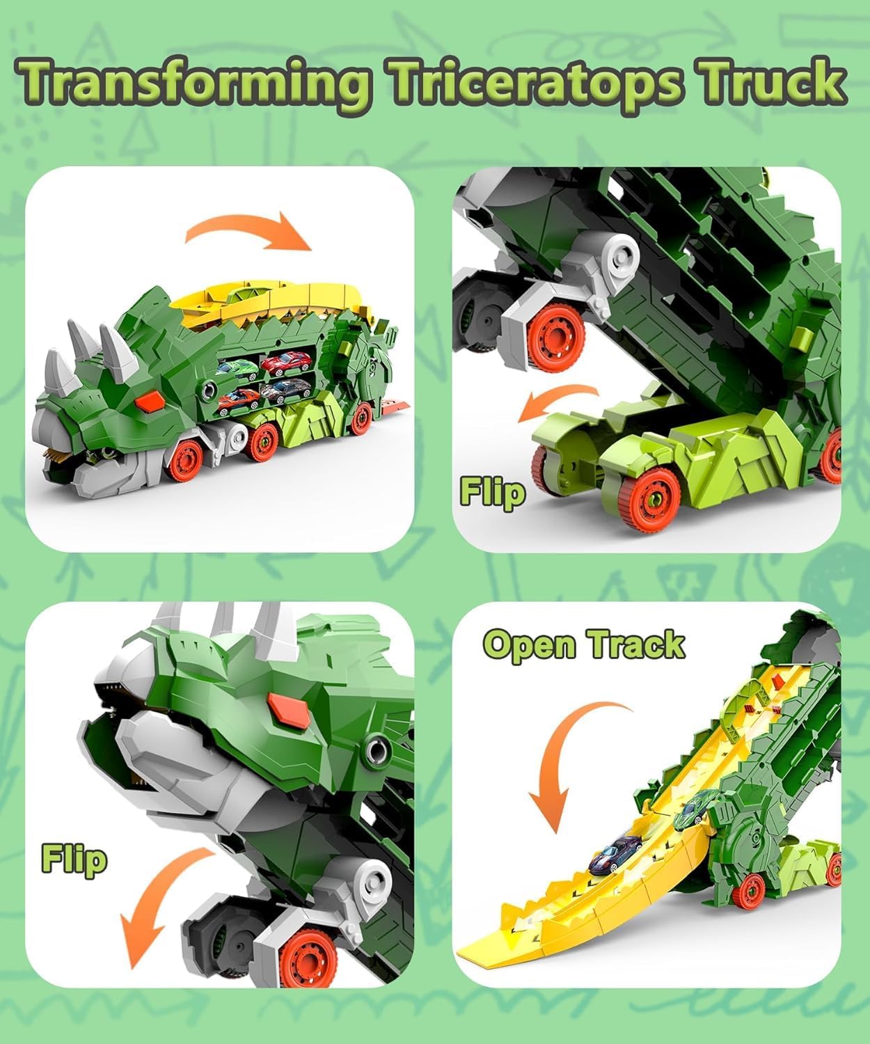 Dinosaur Transforming Tracks Set
