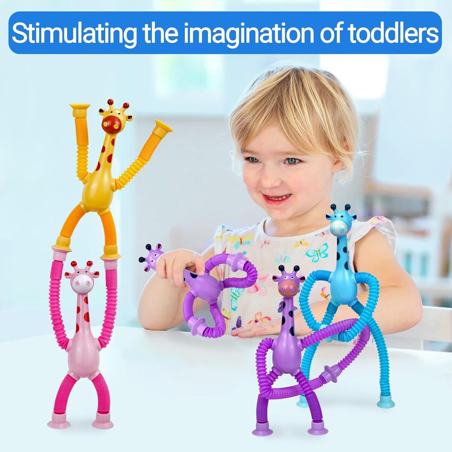Telescopic Suction Cup Giraffe Toy