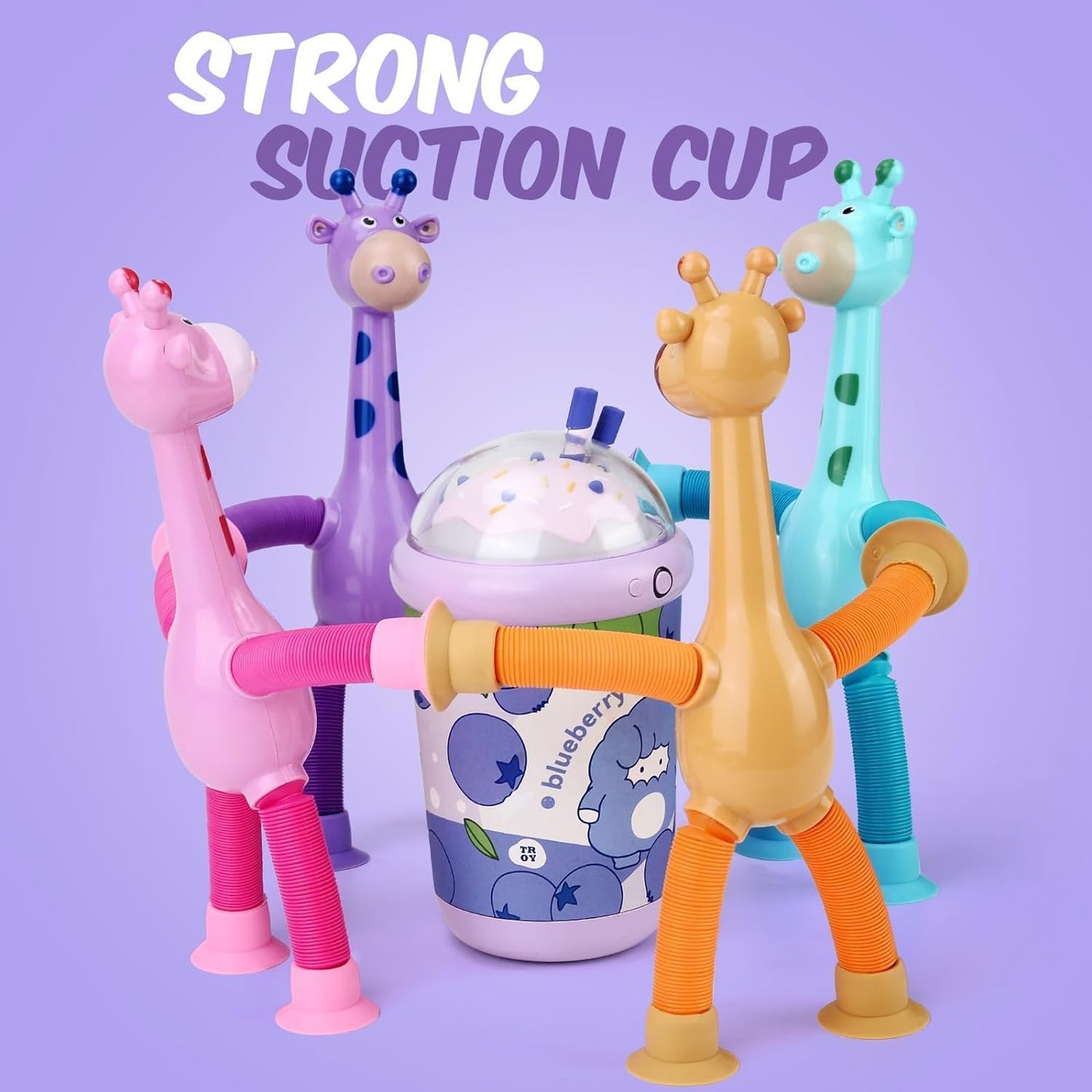 Telescopic Suction Cup Giraffe Toy