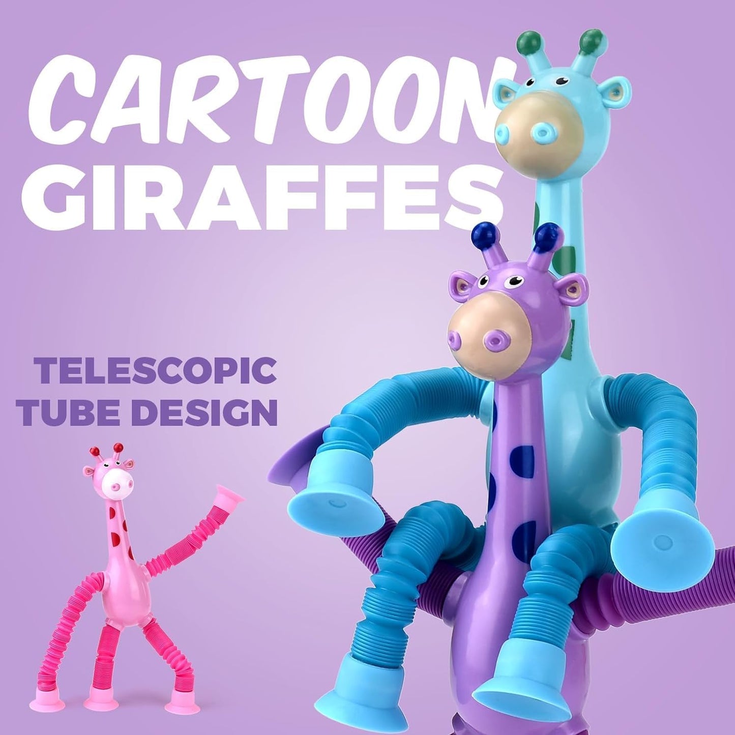 Telescopic Suction Cup Giraffe Toy