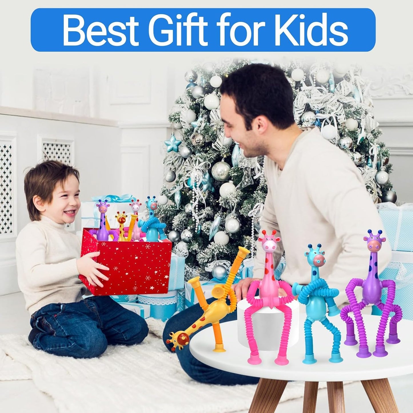 Telescopic Suction Cup Giraffe Toy