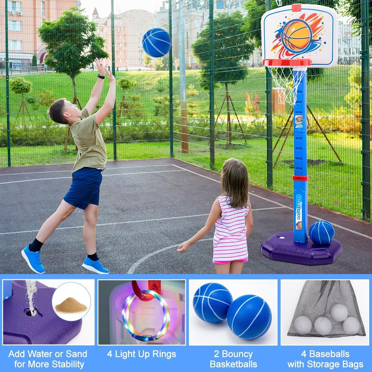 Adjustable  Basketball Hoop