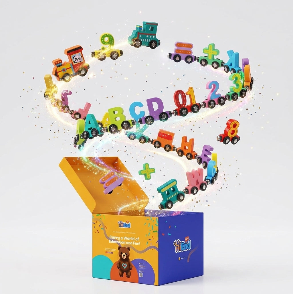 wooden train set 46 pcs