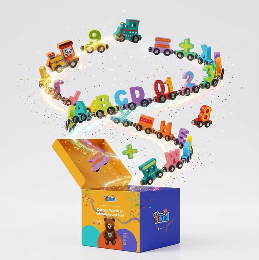 wooden train set 46 pcs