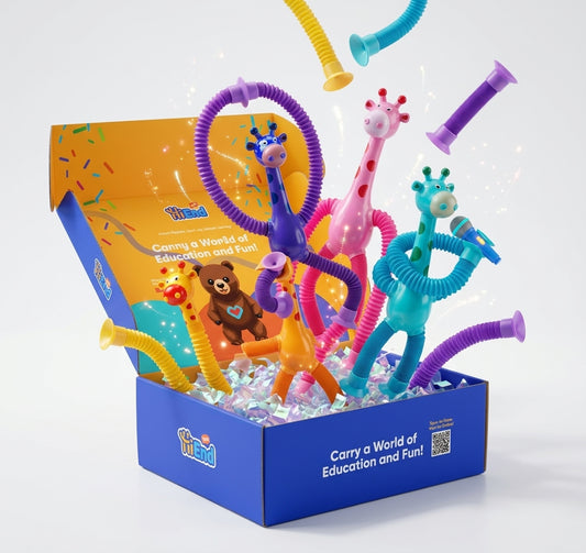 Telescopic Suction Cup Giraffe Toy