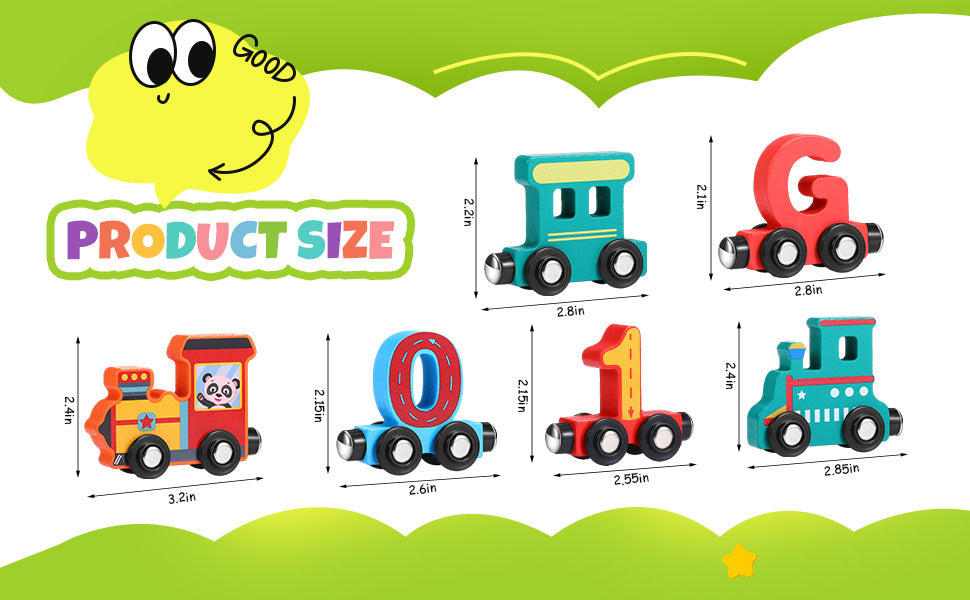wooden train set 46 pcs